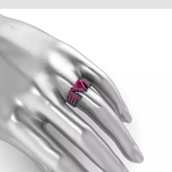 🌸 Closeout ! Fashion Trillion cut pink sapphires - Picture 7 of 9